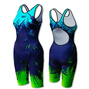 Lagoon Splash Women's Open Back Kneeskin Tech Suit Swimsuit Fresh Look