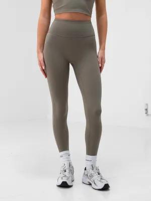Breathable knit Budget Friendly Morning Stretch Apex Pro Compression Leggings - Safari Green