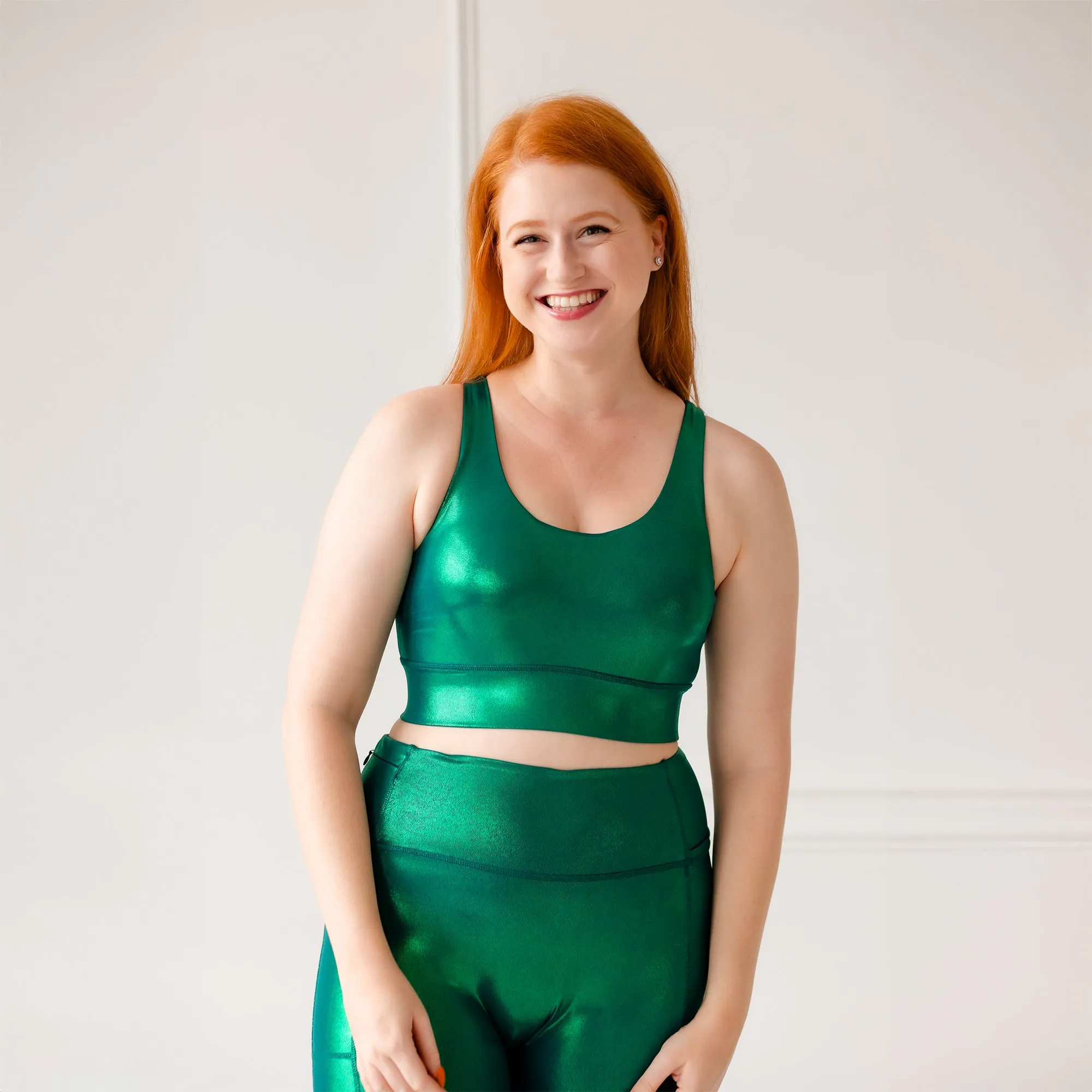Breathable Lining Emerald Jewel Sports Bra