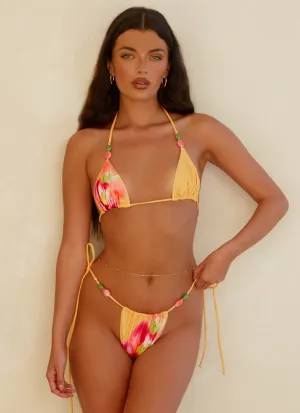Vacation Life Rach Bikini Top - Orange Tropical