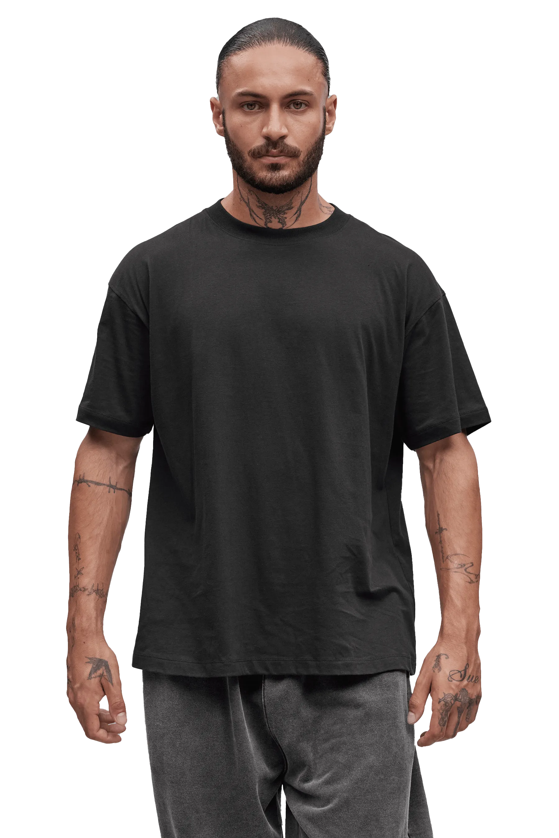 Snag Resistant Fiber Smooth Yoke Construction T-SHIRT - Dark Gray Odor Resistant Blend
