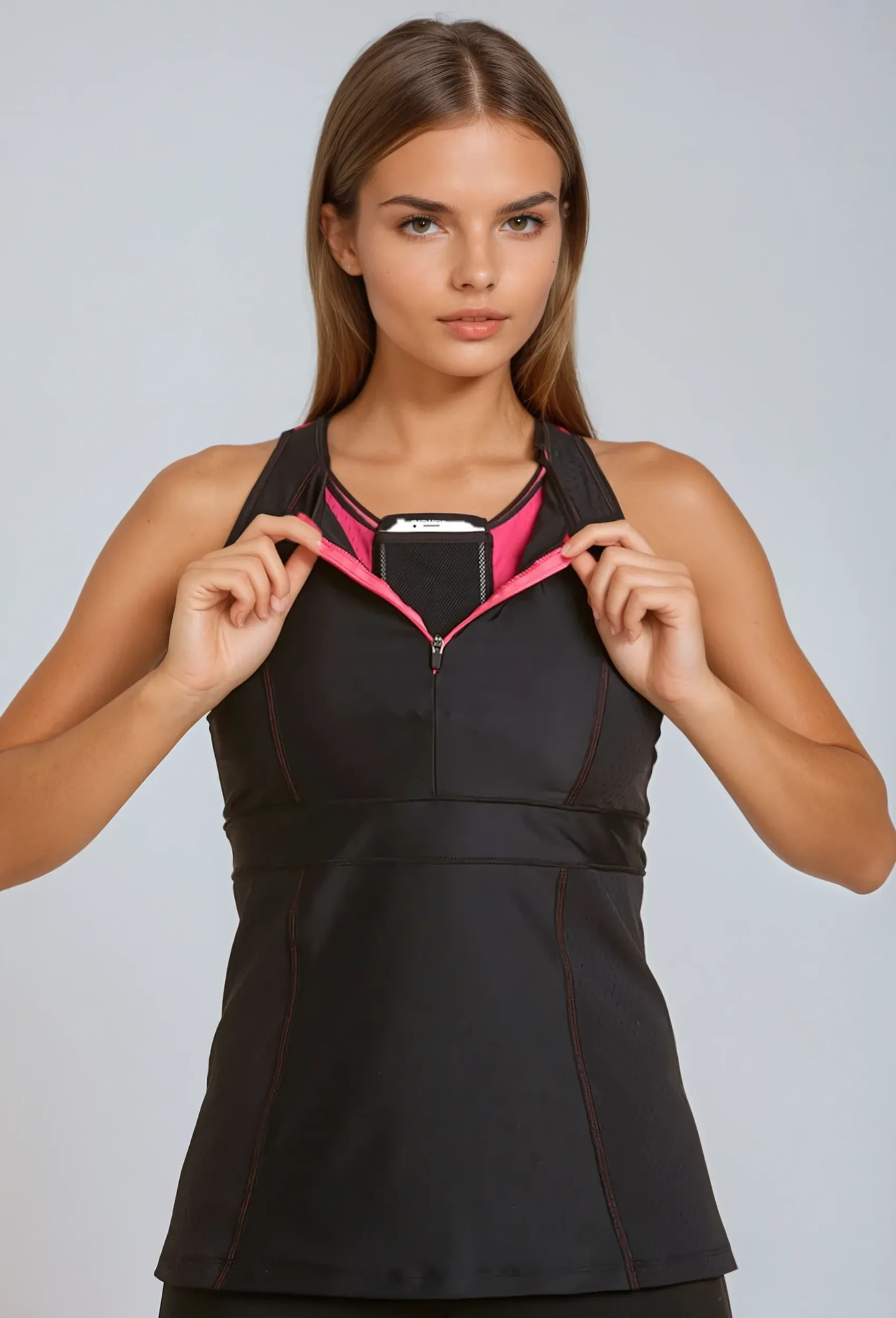Zephyr Tank Workout Top wide - track UV Protective Layer