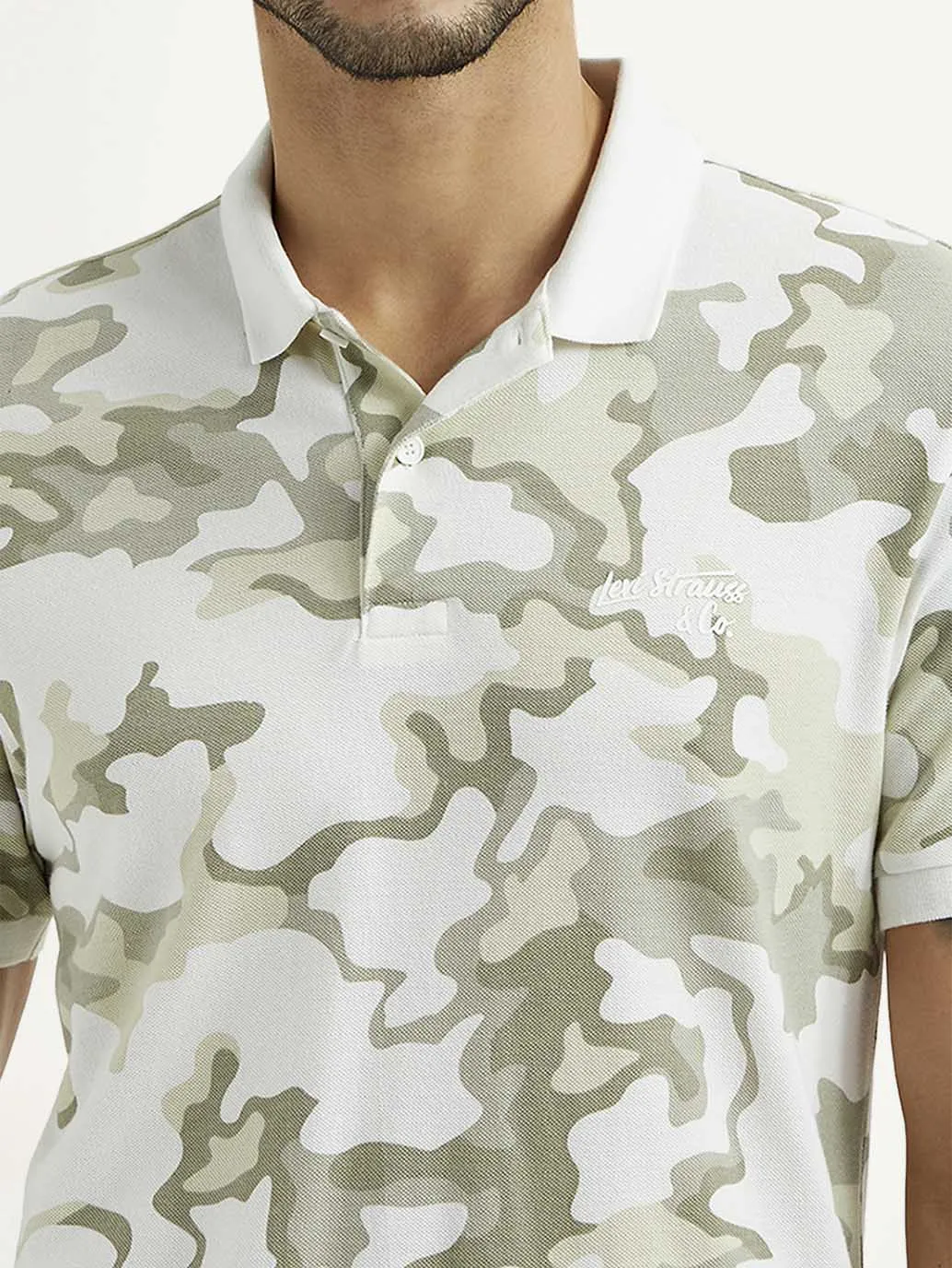 Breathable Knitwear Bound Edge Detailing Men's Pure Cotton Slim Fit Polo T-shirt