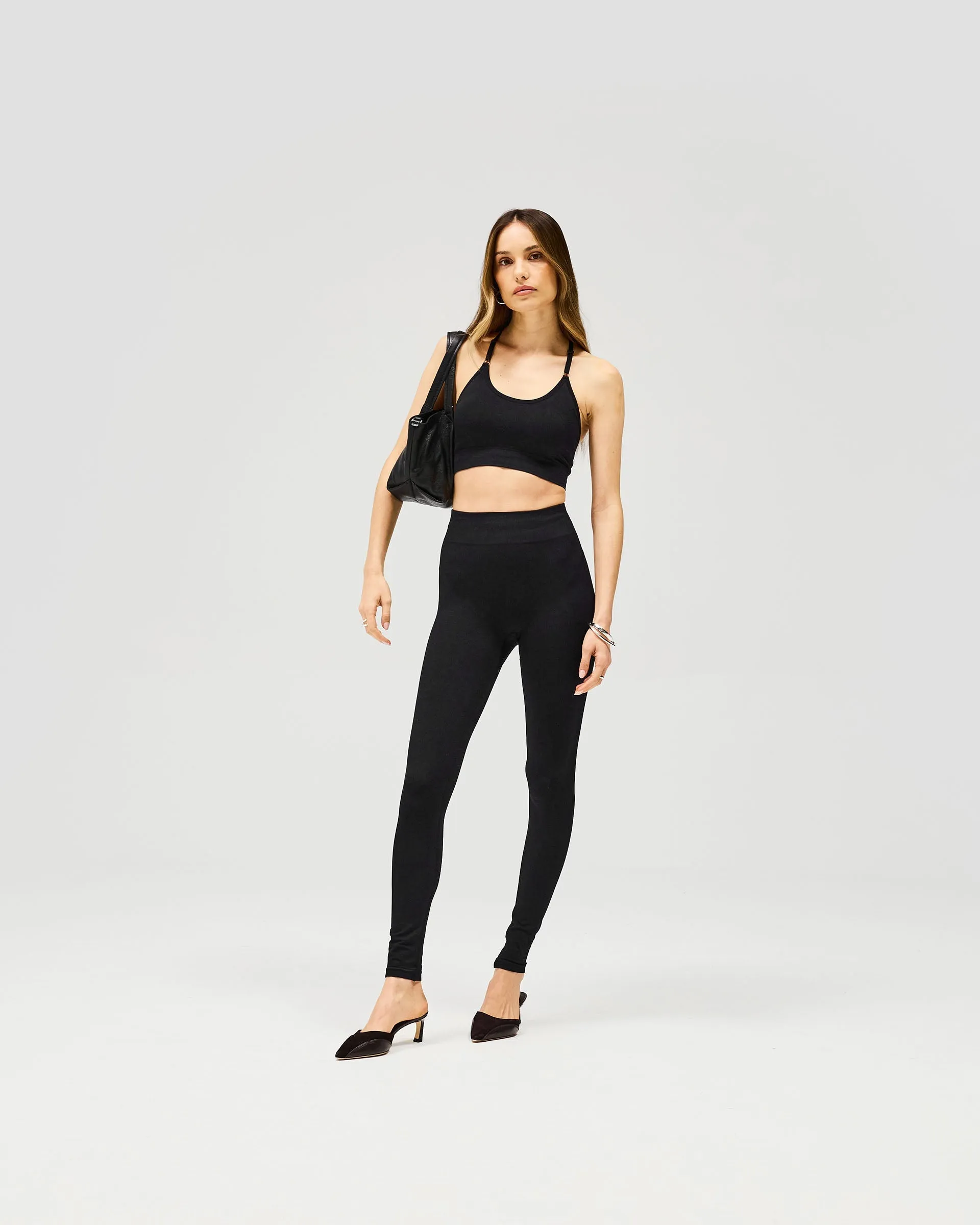 Owners Club Contour Seamless Legging - Jet Black anti slip grip Tagless Labeling System