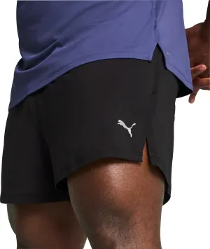 Sporty Vibes Puma Knit 3 Inch Mens Split Running Shorts - Black