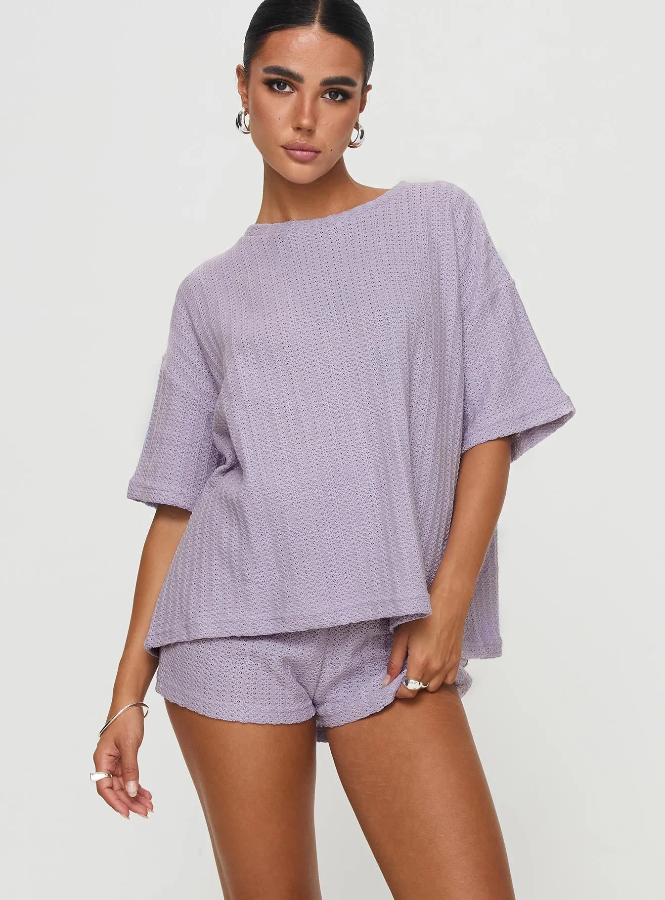 Cammie Knit Set Lilac slow life
