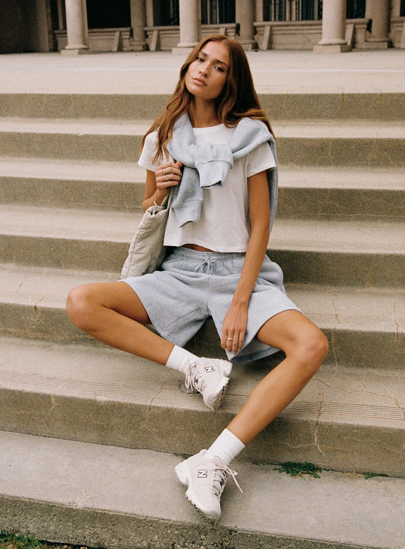 Dream Fleece Longline Shorts Grey Marle Cultural Fit