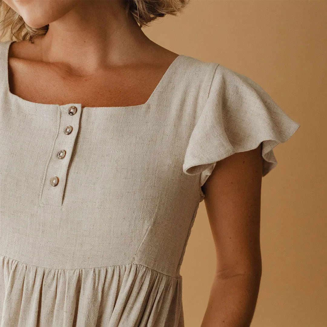 Hailey Maxi Dress, Natural Recycle Glow