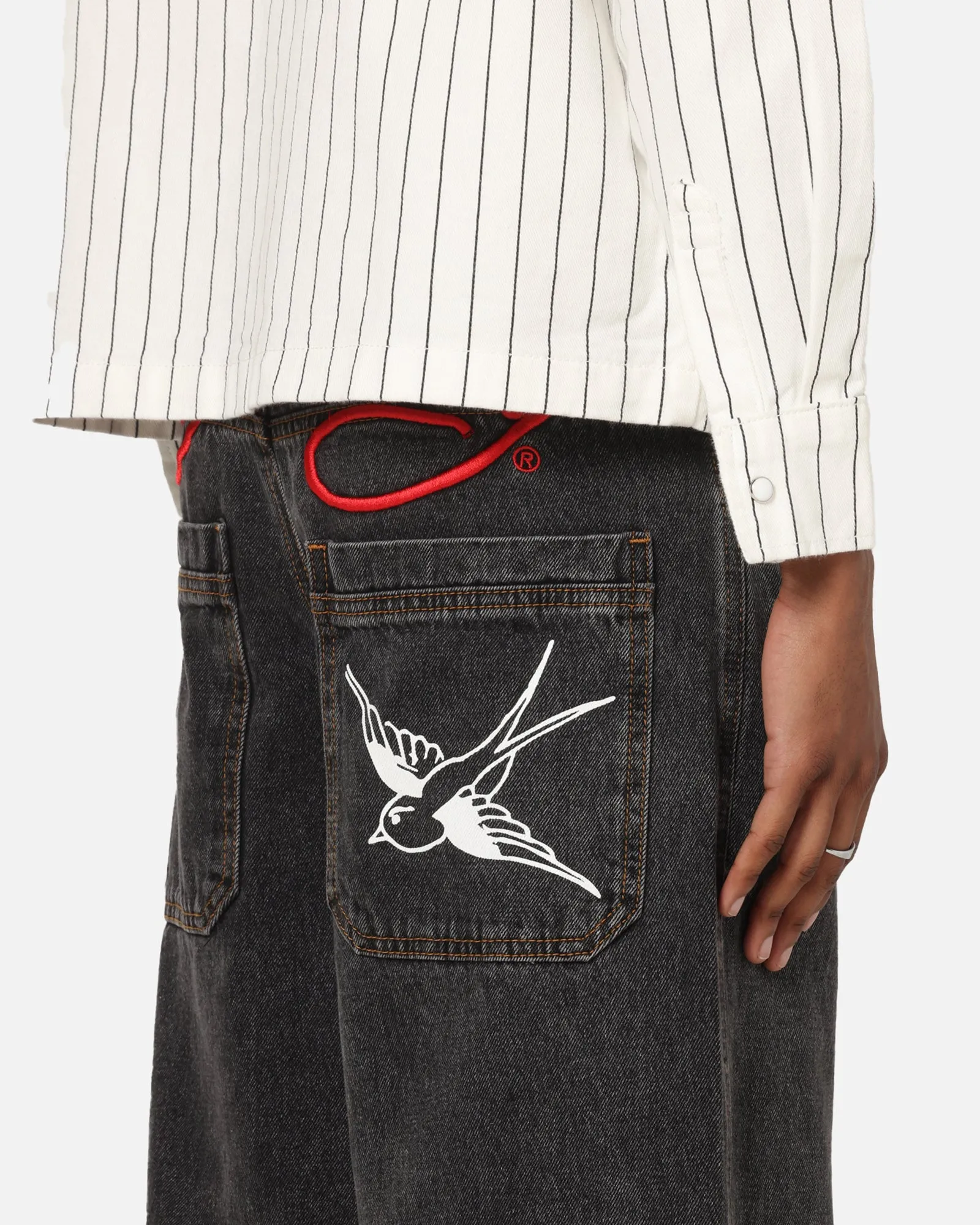 Cool Essentials Classic Item Ed Hardy Wide Leg Jeans Black