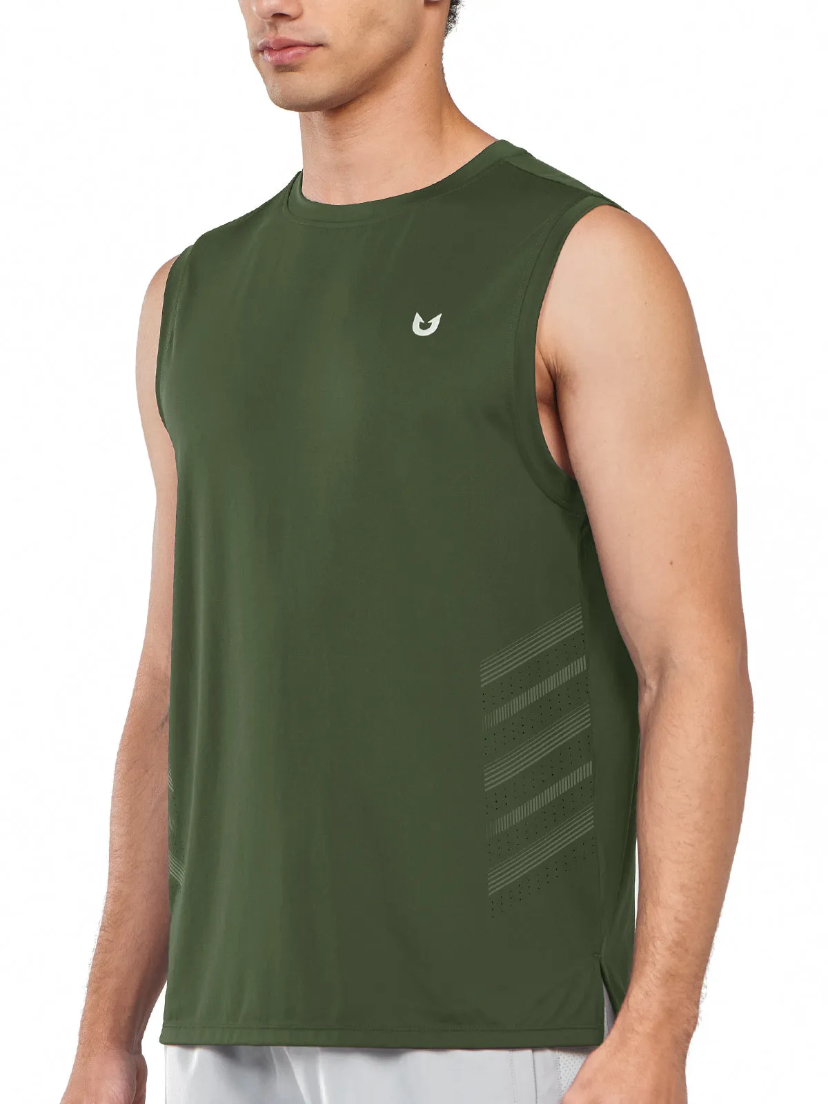 Men's Athletic Sleeveless Shirts Dry Fit Workout Tank Tops for Running pollution - prevention function Strategic