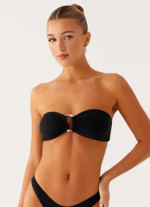 Breezy Comfort Cuba Strapless Bikini Top - Black