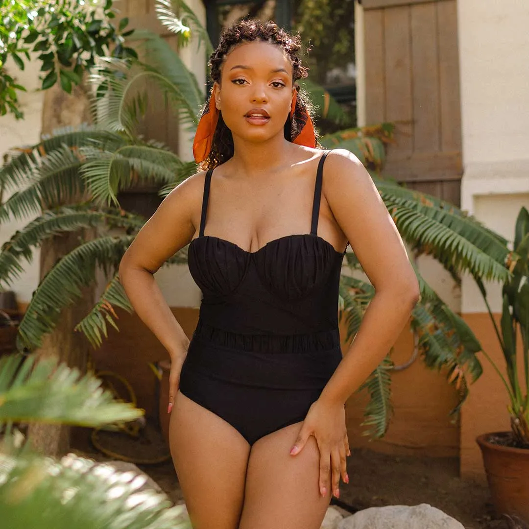 Textured Grip The Duchess One-Piece, Black
