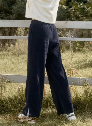 SoftTouch Vegan Mood Velor Corduroy Wide Pants