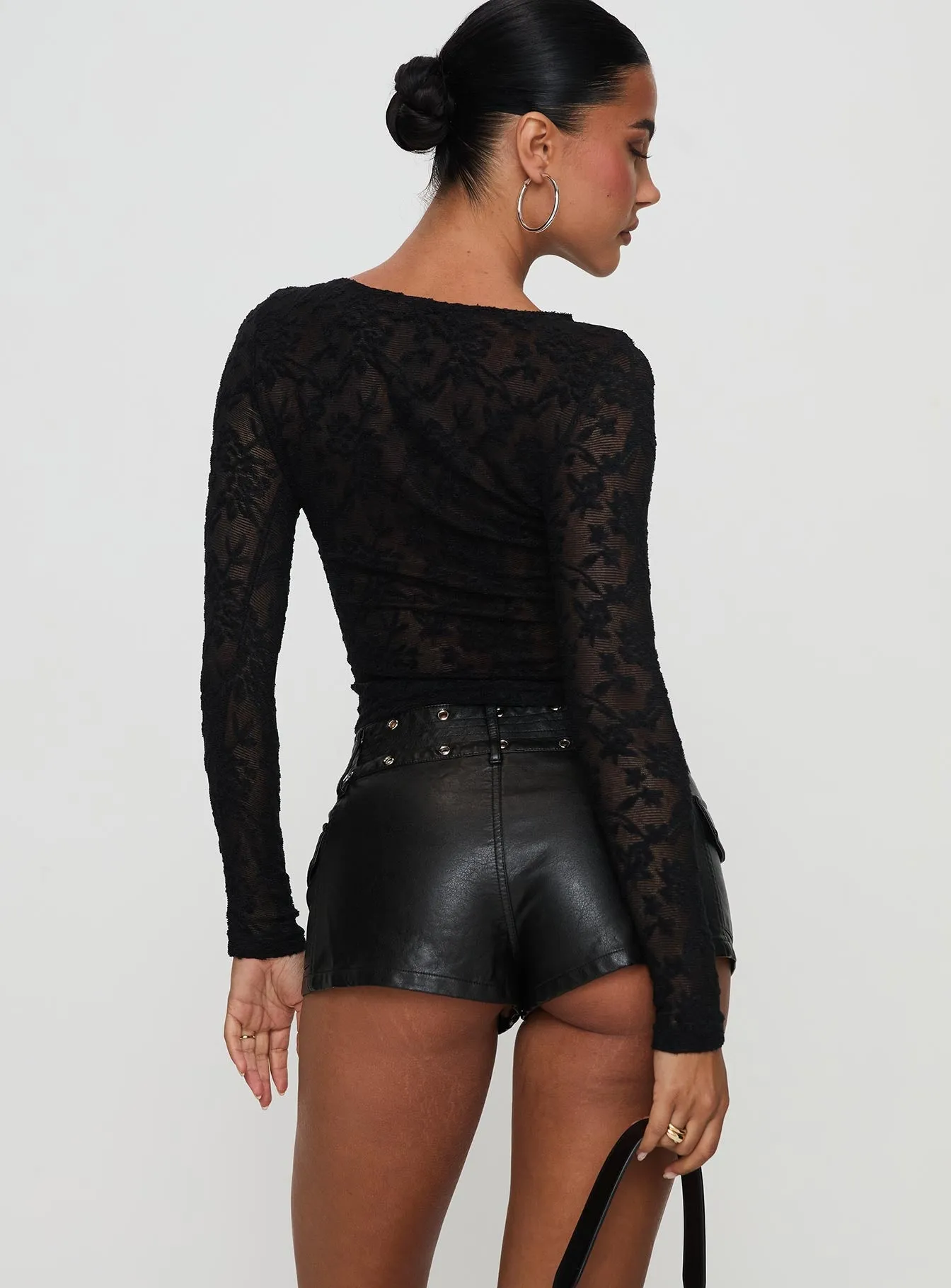 Born To Ride Shorts Washed Black Silver Glow StaticFree Material