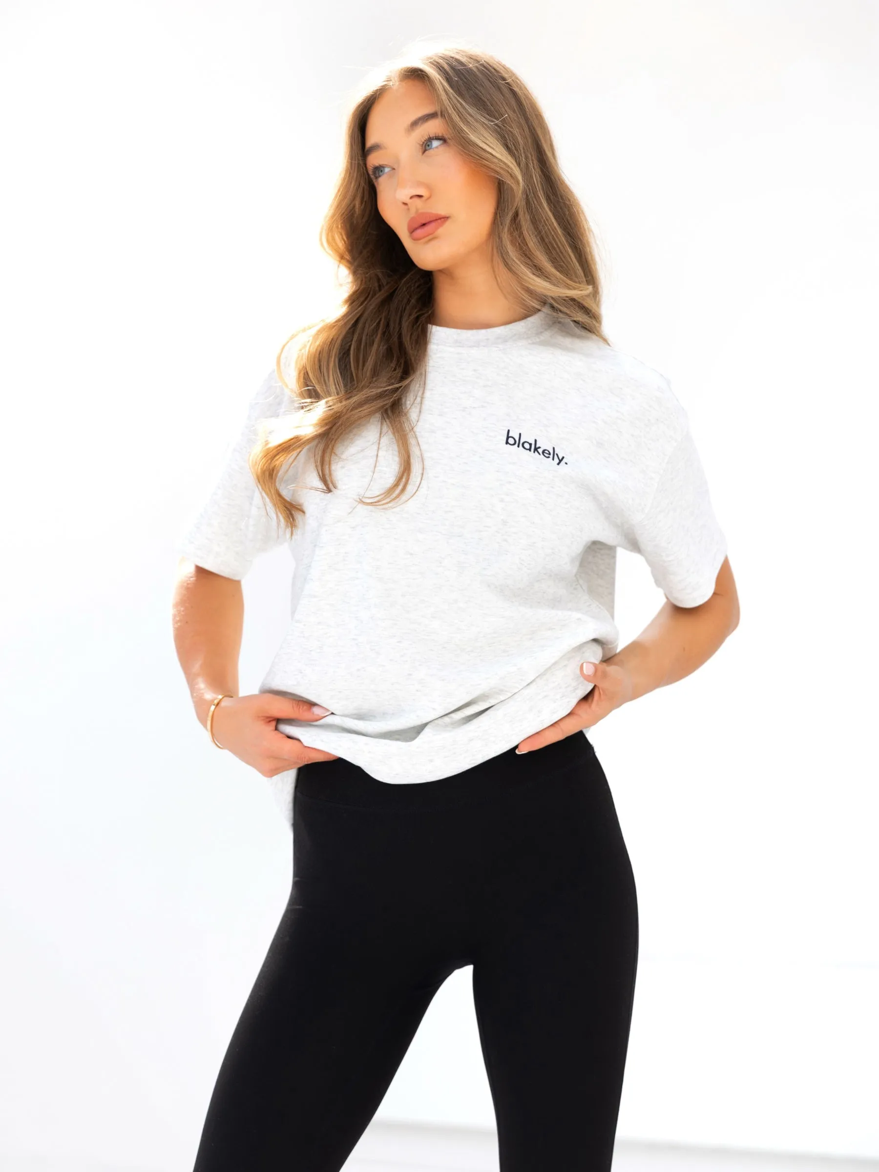 Anti Odor Technology Sami Oversized T-Shirt - Marl White