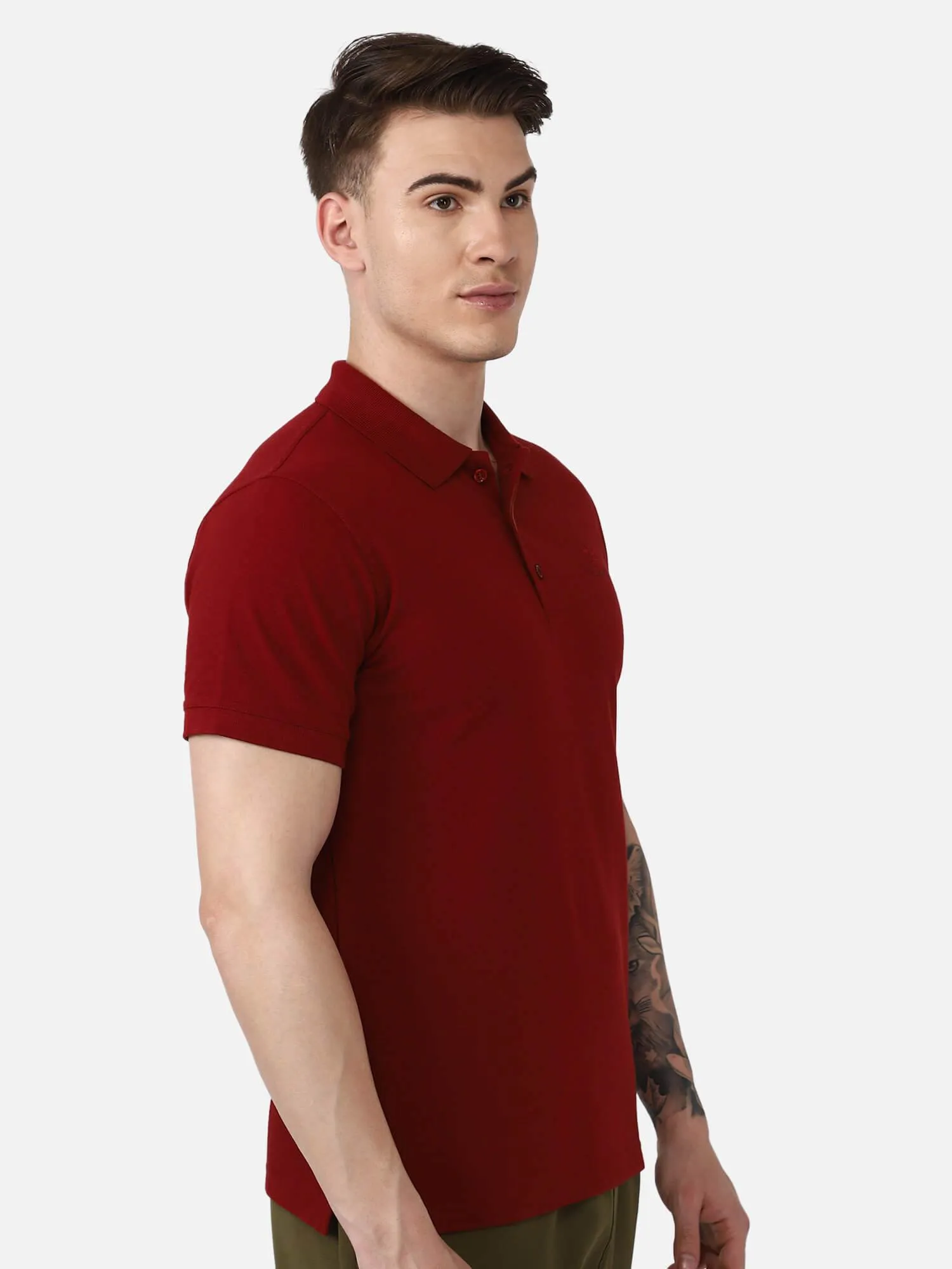 NonRestrictive Cut Dany Poly Cotton Polo T-Shirt