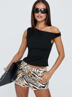 Maddysyn Distressed Shorts Tiger Calm Core Dance Light