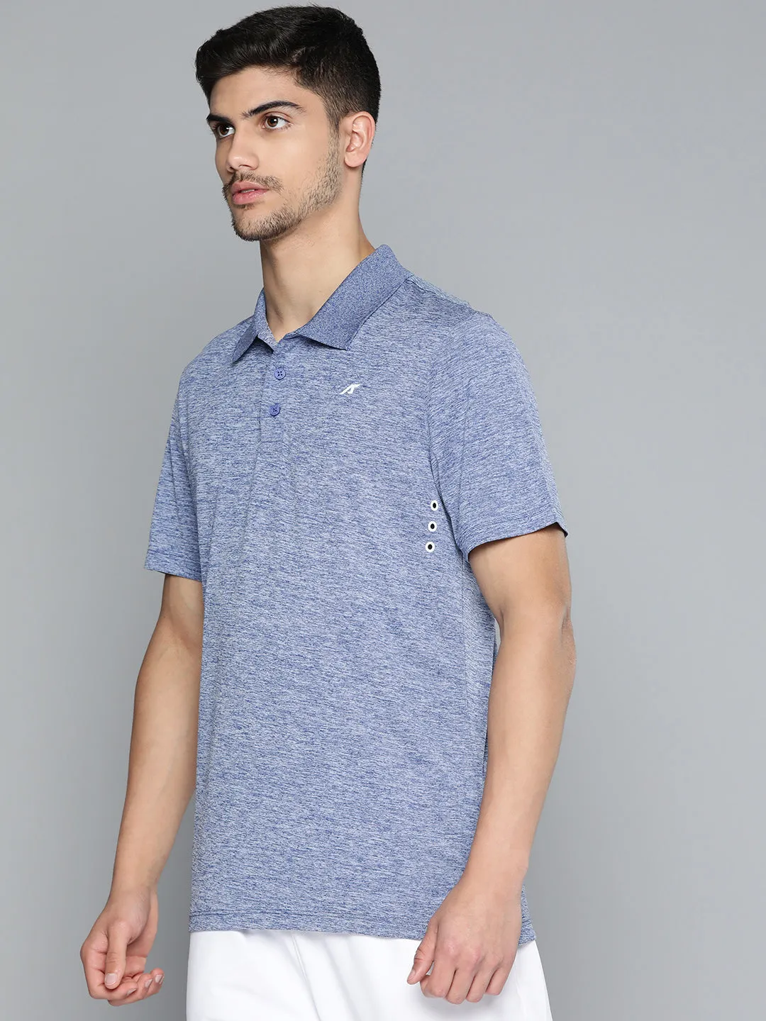 Oversized Silhouette NonRestrictive Shoulder Design Alcis Men Polo Collar Anti Static Slim Fit Sports T-shirt
