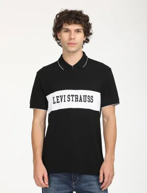Urban Chic Flexible Collar Band Men's Brand Logo Slim Fit  Polo T-shirt