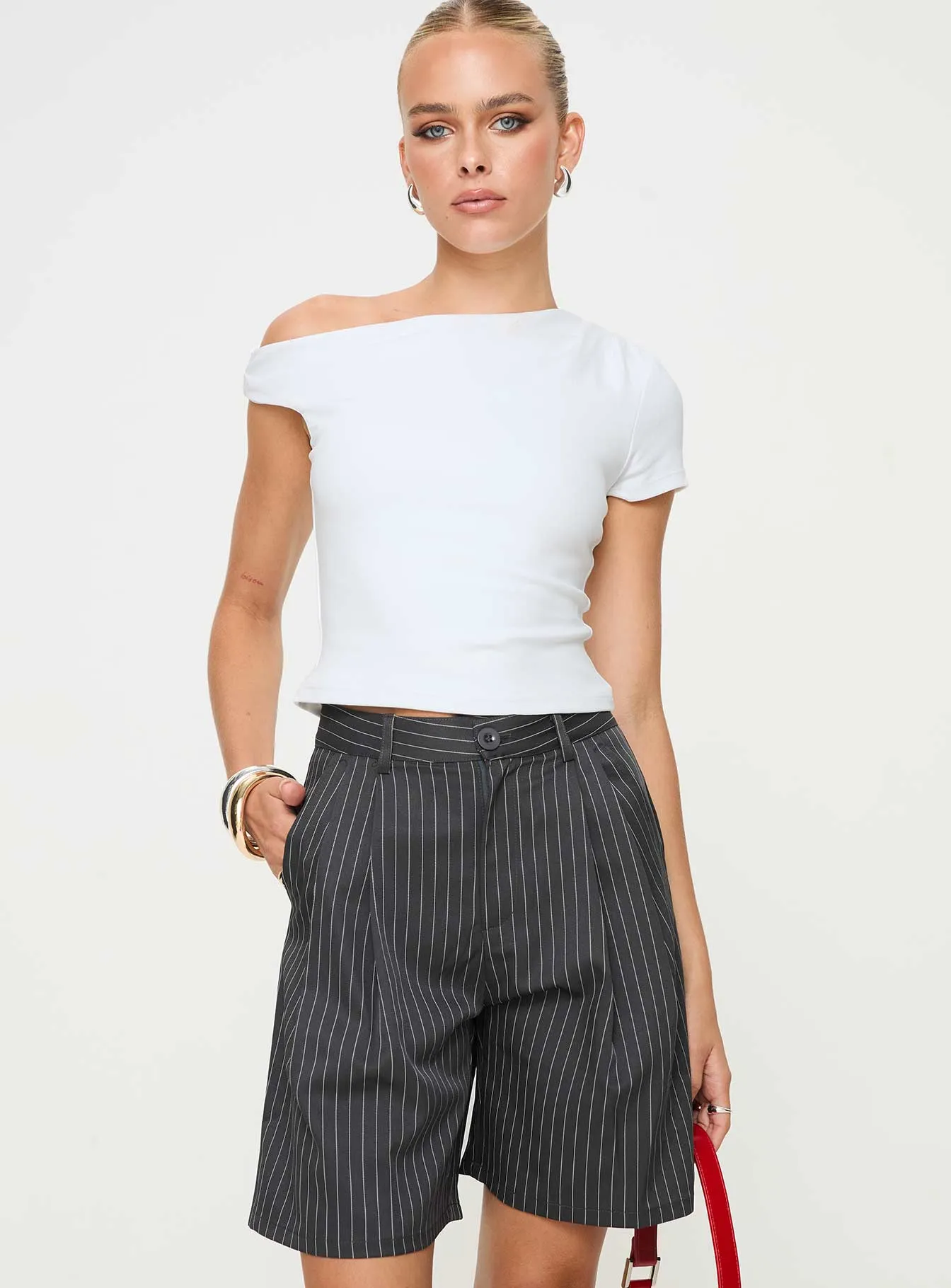 In Office Longline Shorts Grey Global Edge