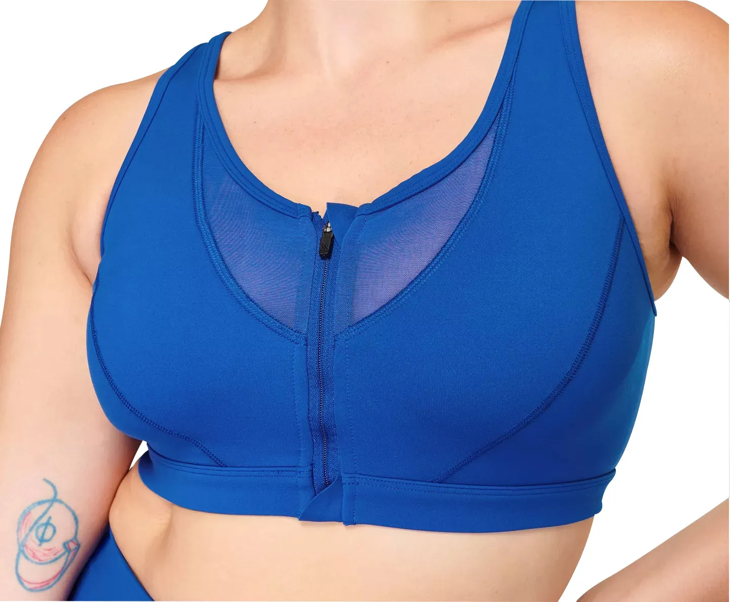 Shoulder support Layered Moisture Control Sweaty Betty Power Icon Womens Sports Bra - Blue