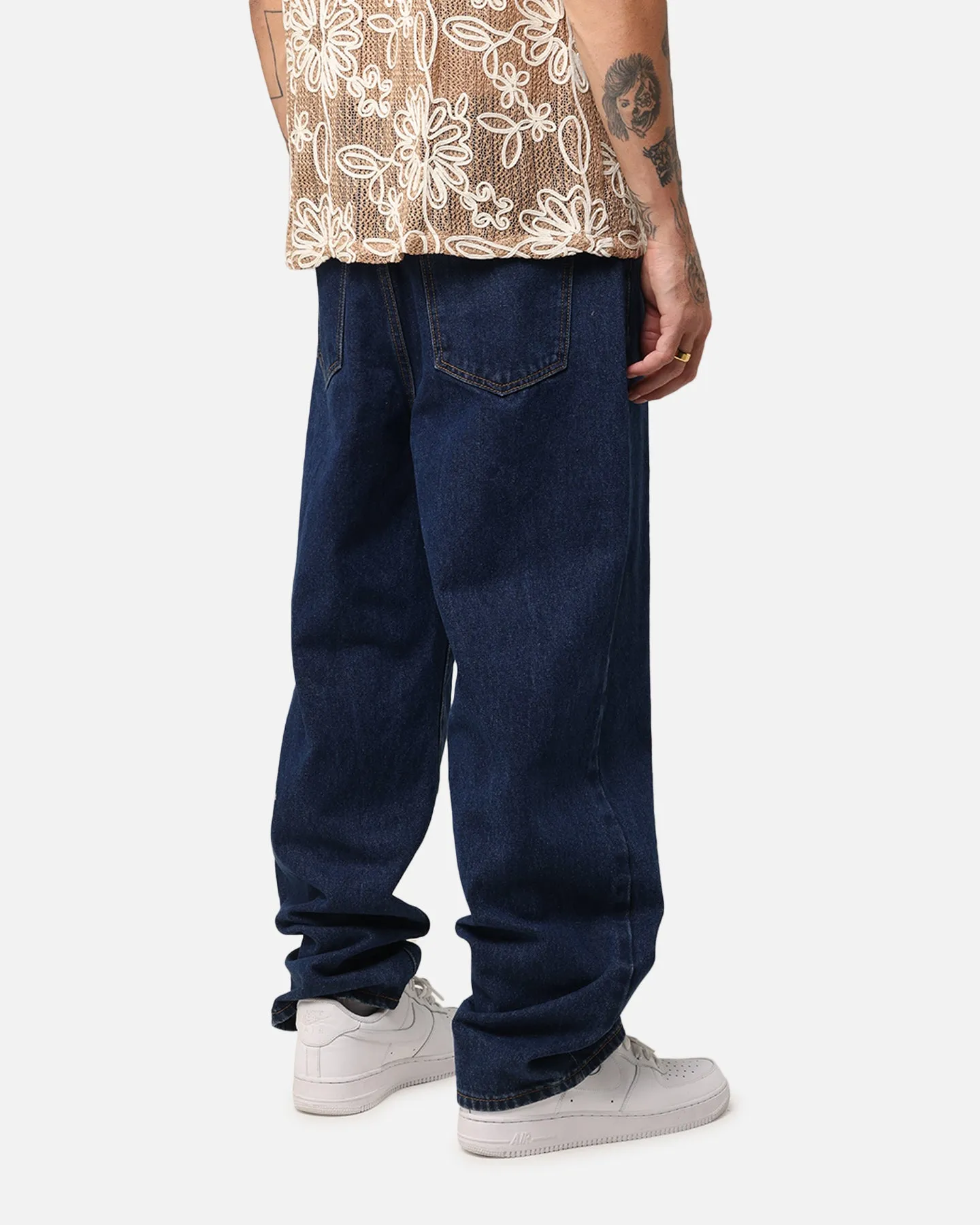 Soft Aesthetic XXIII Tie Lace Baggy Jeans Stonewash Indigo