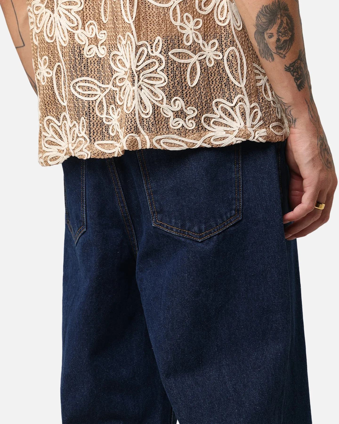 Chill Outfit Spring Mood XXIII Tie Lace Baggy Jeans Stonewash Indigo