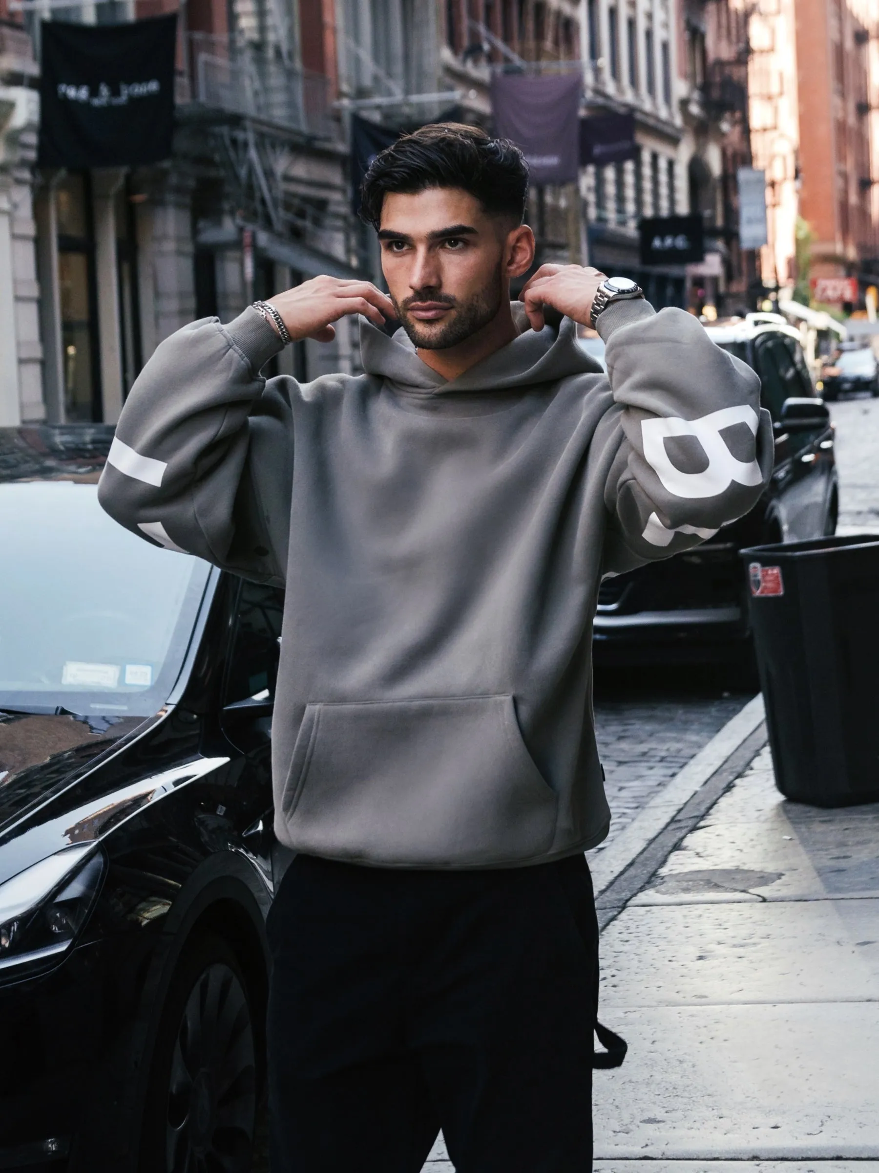 Idris Oversized Hoodie - Safari Green Durable Quality