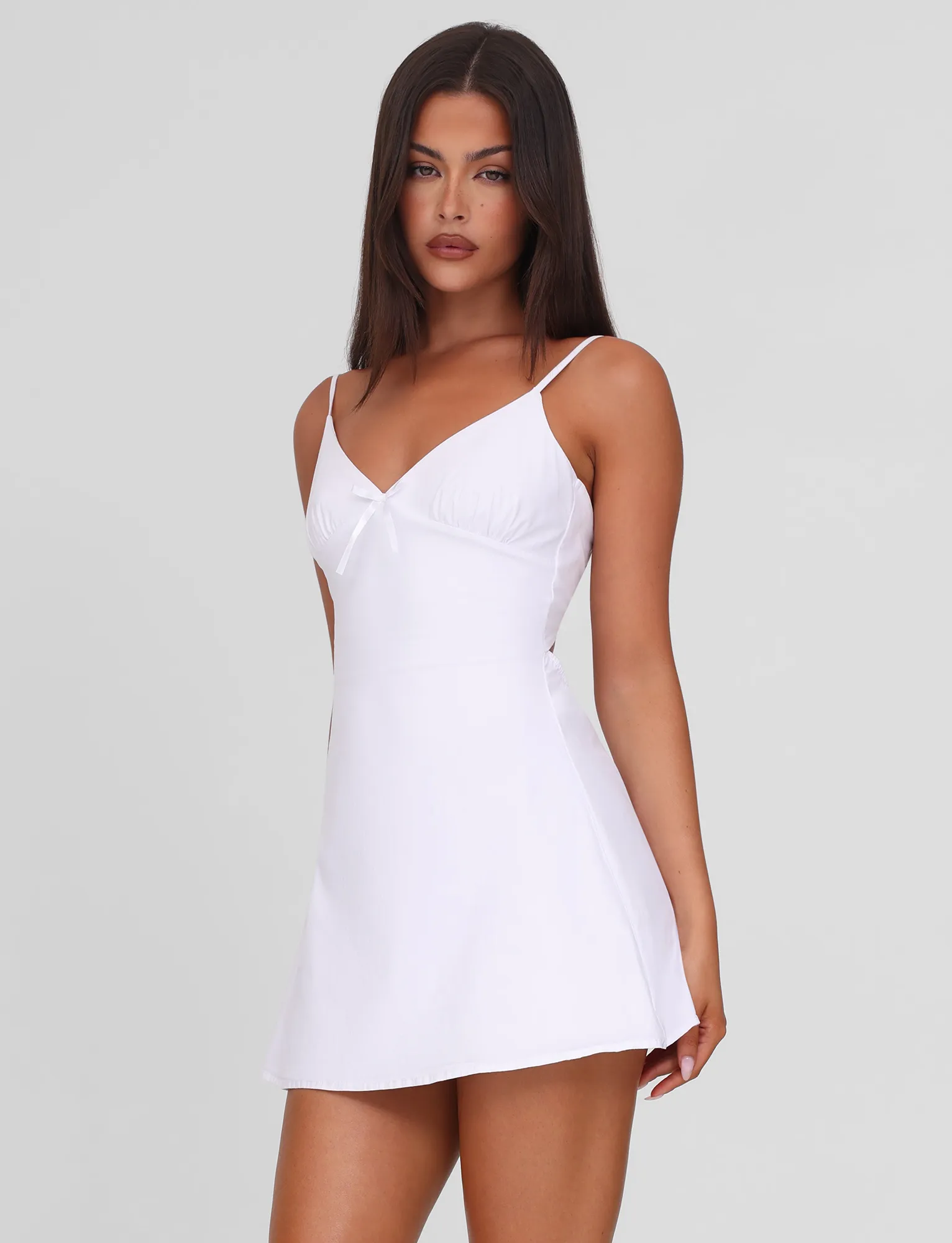 All Day Ready Picture Perfect WINNIE MINI DRESS - WHITE