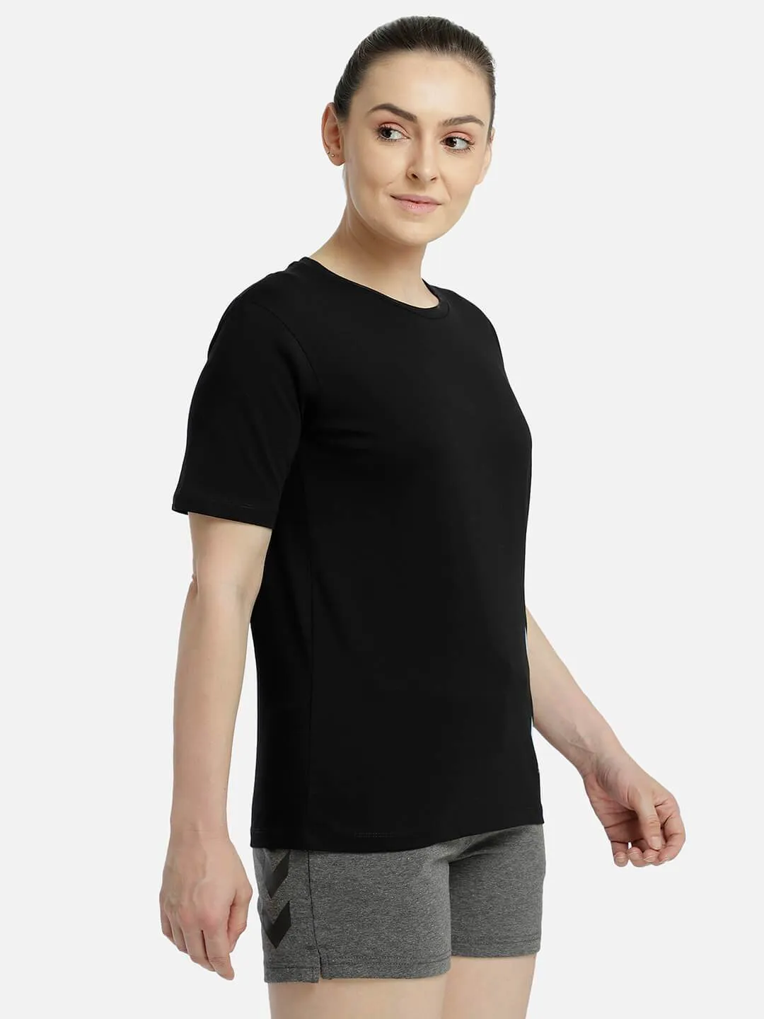 Street Ready Geometric Pattern Tany Cotton Poly T-Shirt