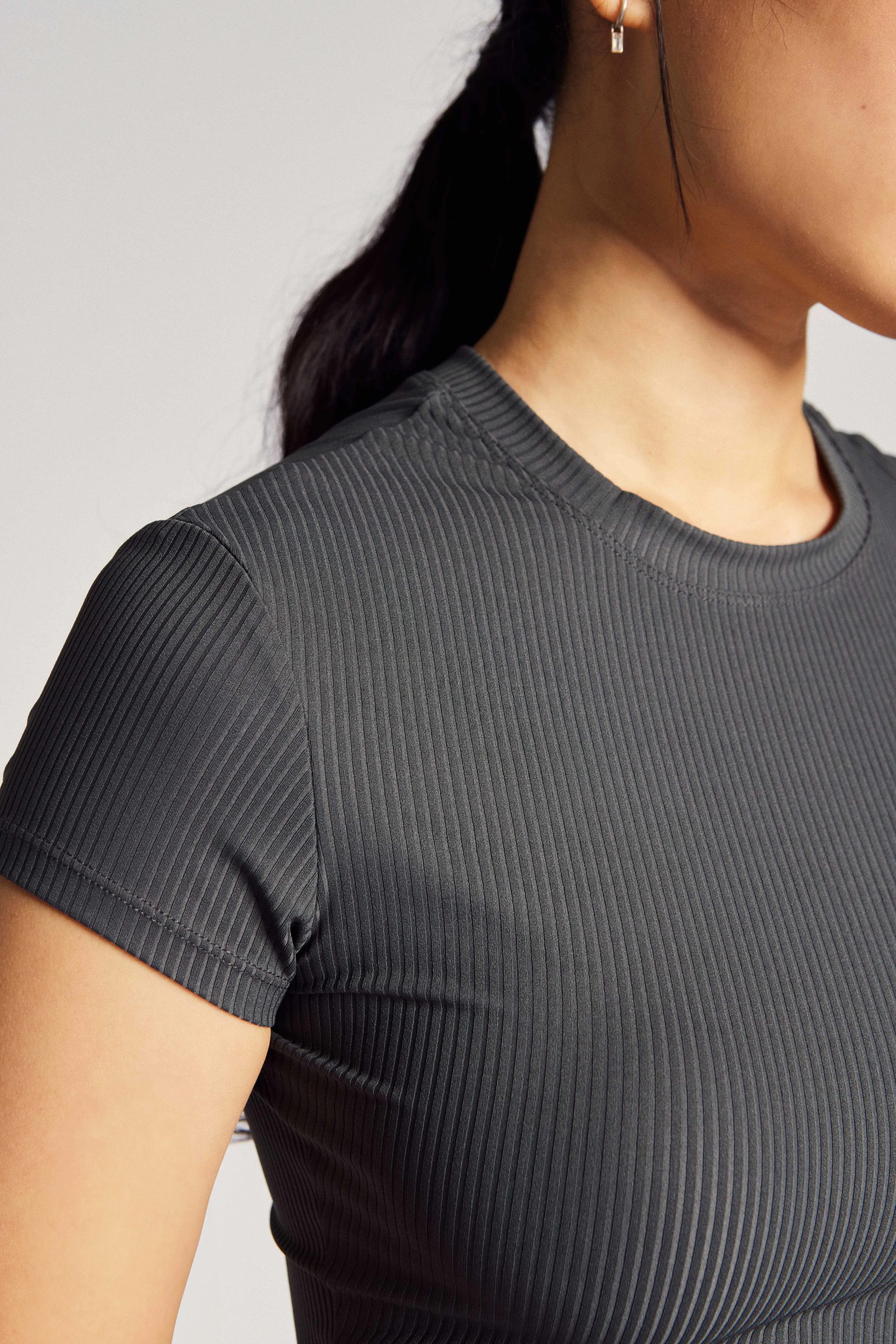 Like A Hug Tee (Rib) in Truffle Stone Wash Process OekoTexCertified