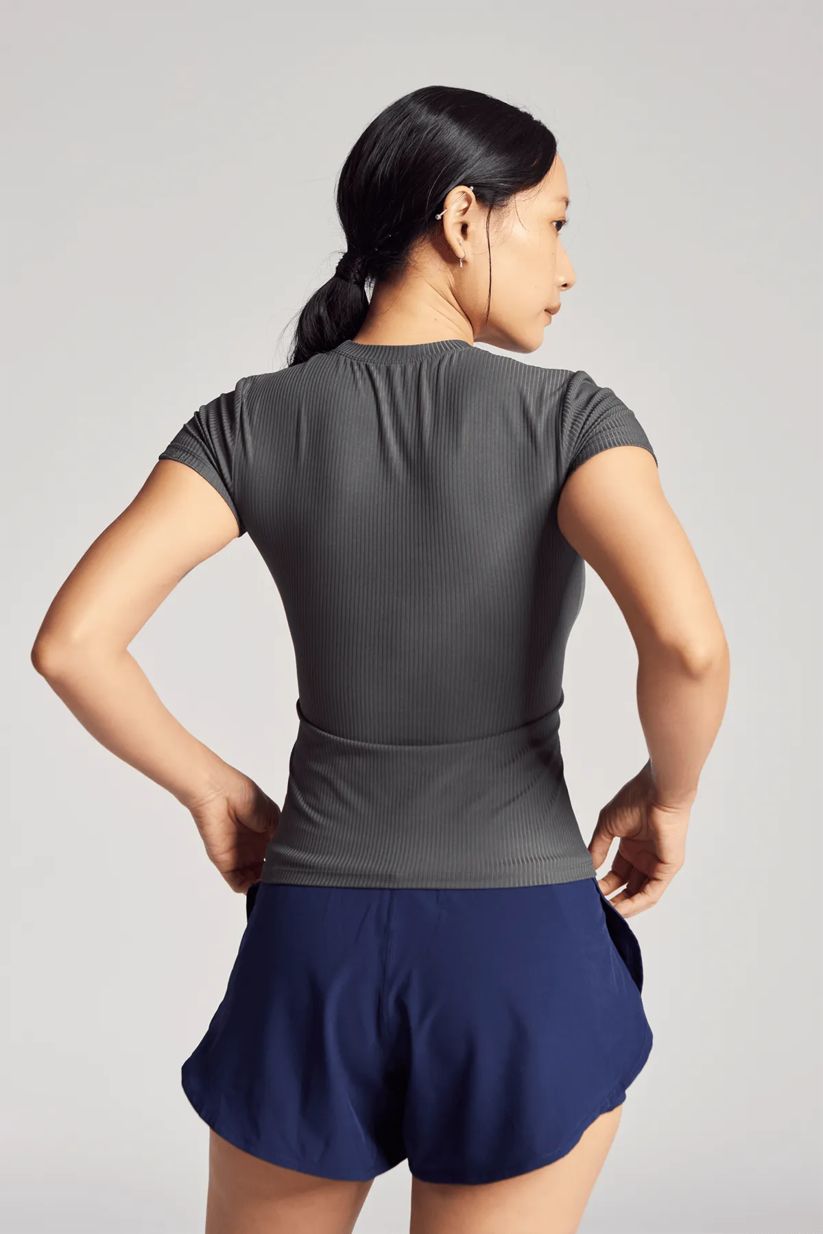 Like A Hug Tee (Rib) in Truffle Timeless Comfort college