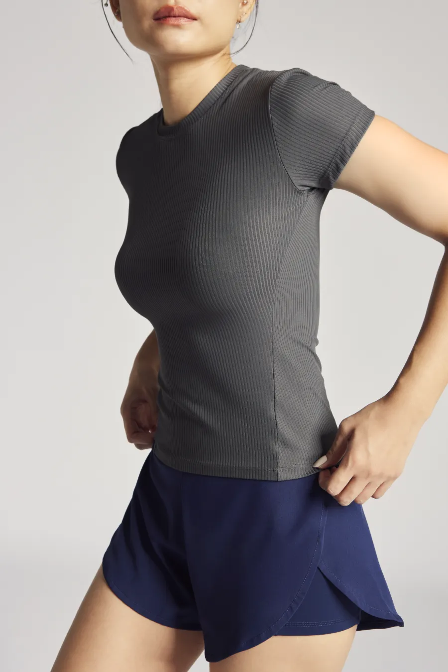 Breathable and Comfortable Like A Hug Tee (Rib) in Truffle