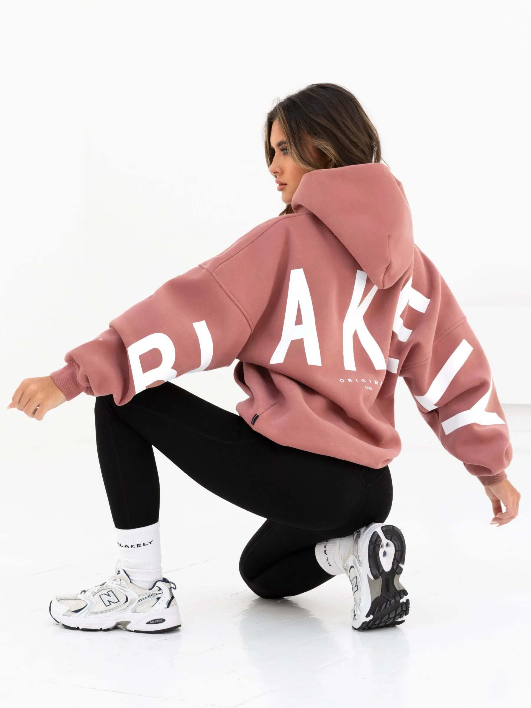 Punk style Isabel Oversized Hoodie - Blush Brown