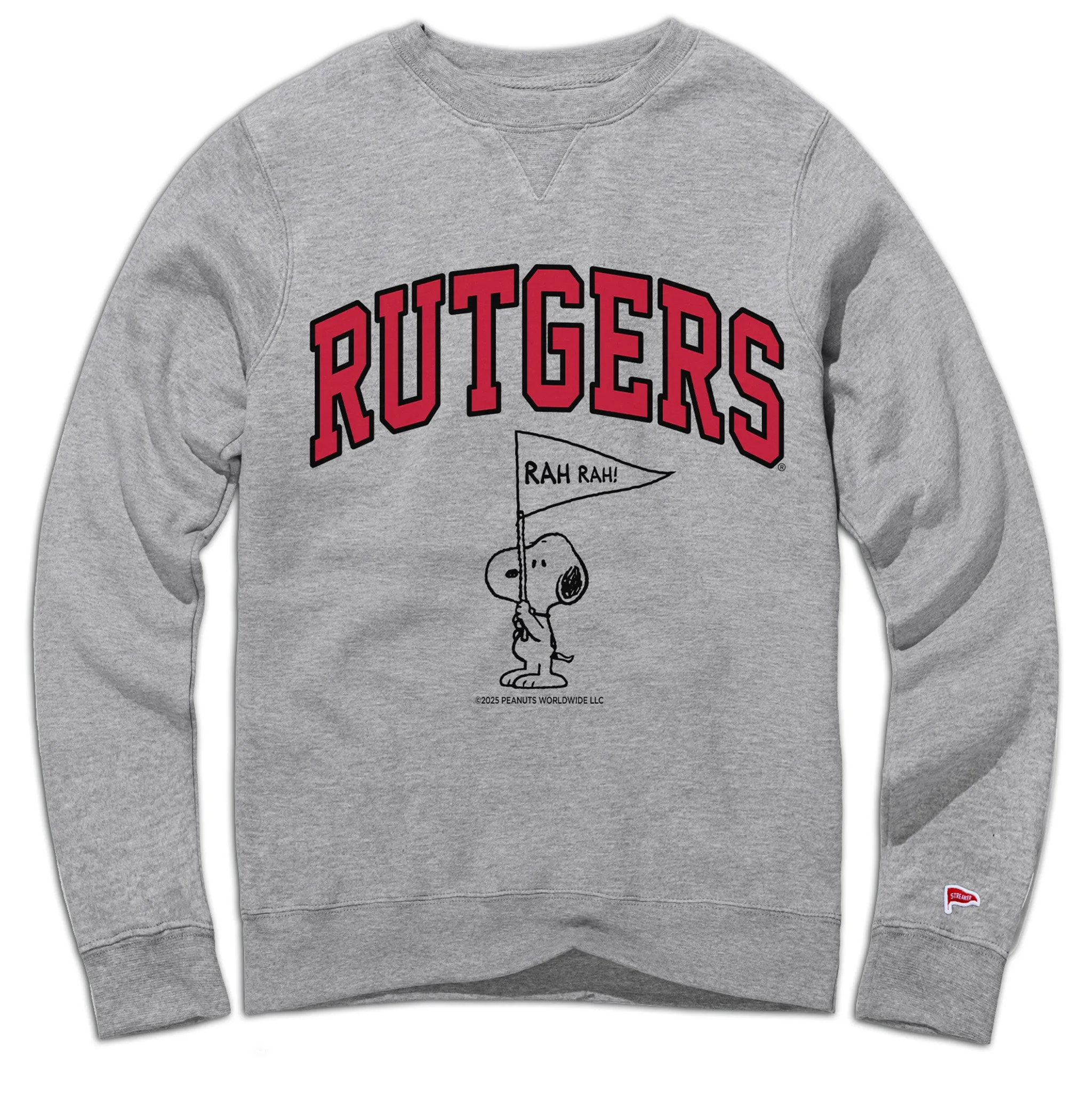 Peanuts x Rutgers Spirit Crewneck Sweatshirt Festival Style Wild boar like