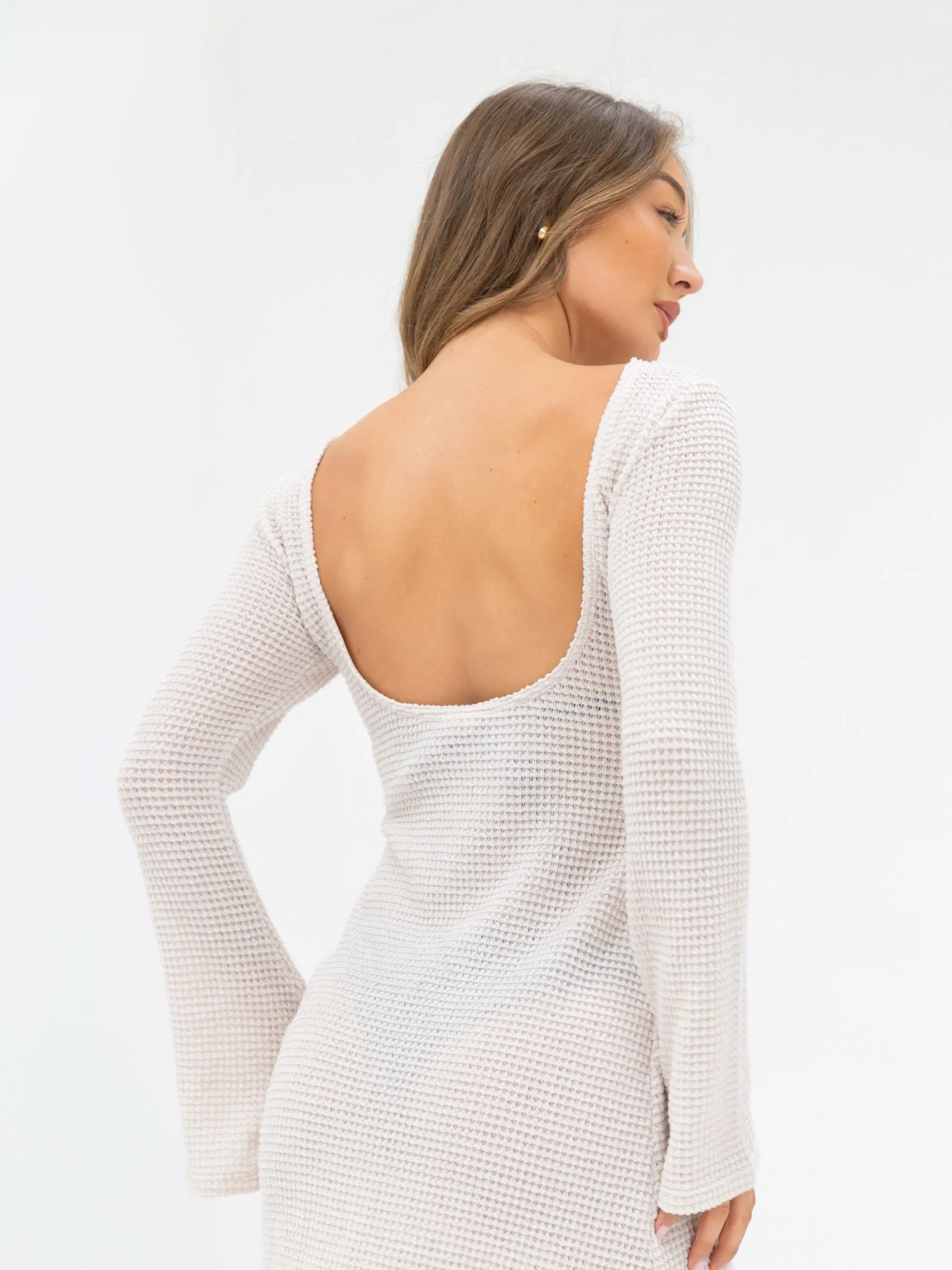 Joy Mood Crochet Mini Dress - Off White