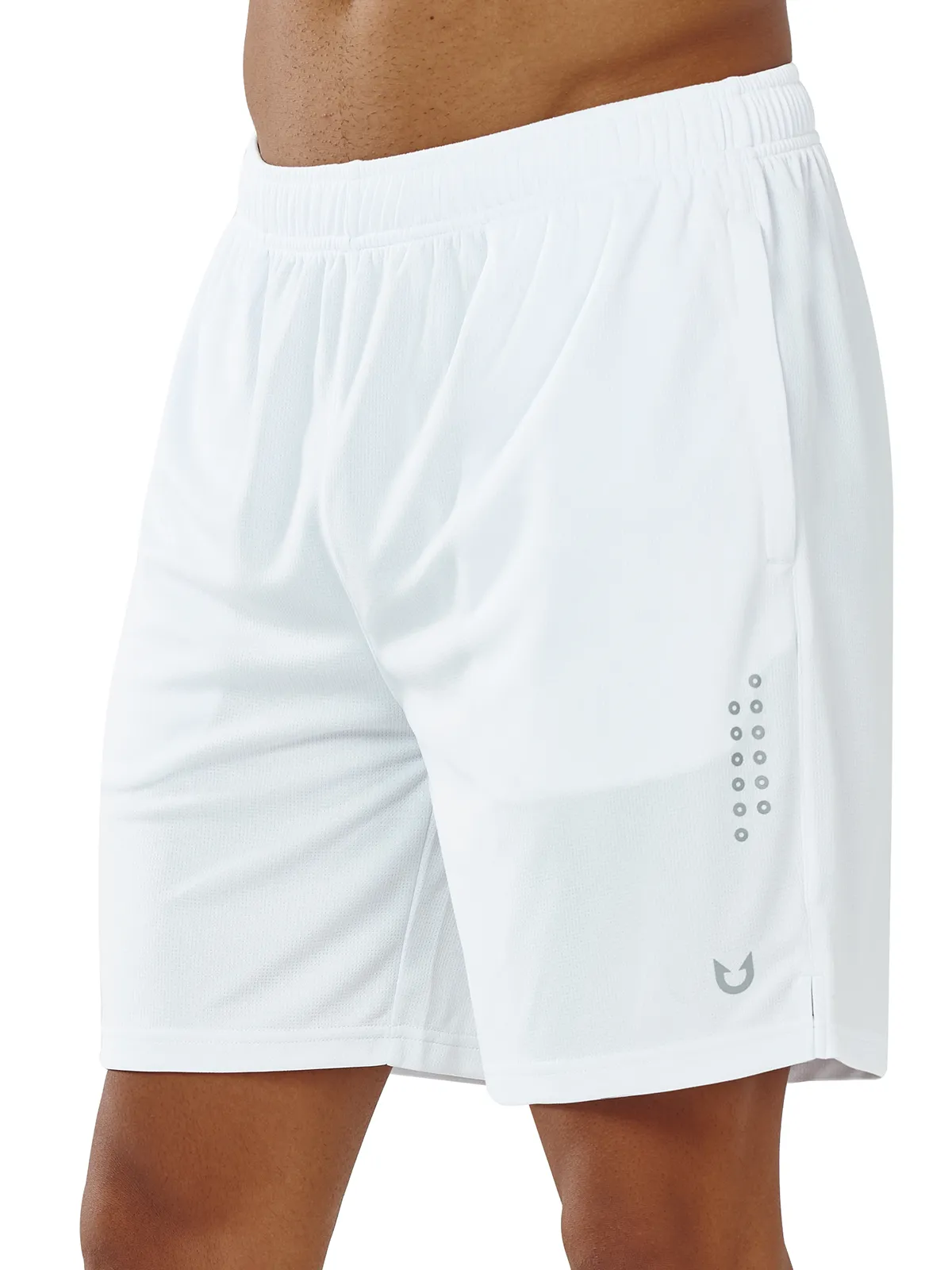 Anti Pill Surface ZipperedSecurity Men's 7-inch Mesh Tennis Sweat Shorts with Pockets Elasticated Waist