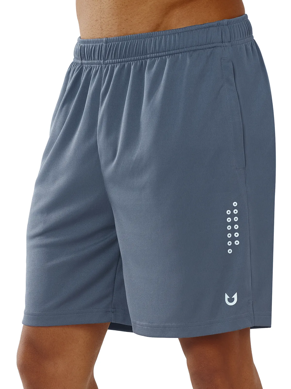 Men's 7-inch Mesh Tennis Sweat Shorts with Pockets Elasticated Waist dance clothing cargo style