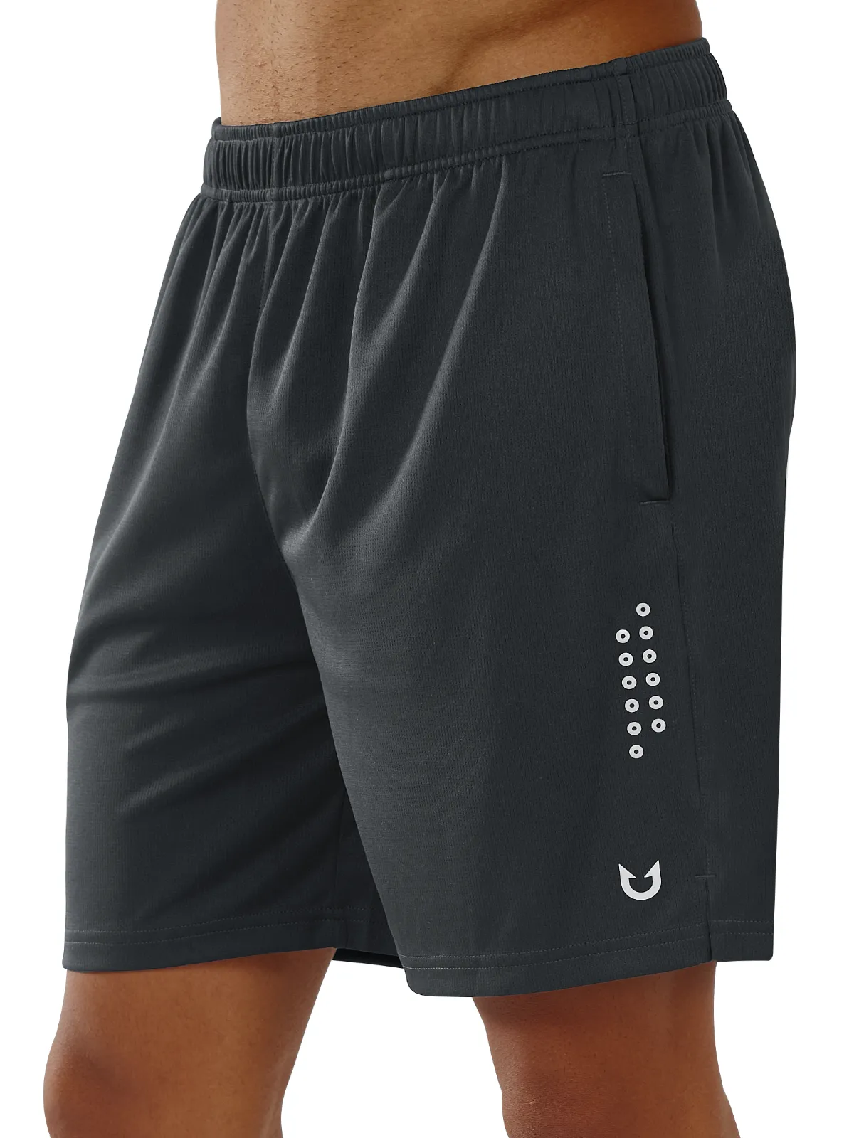 vest Men's 7-inch Mesh Tennis Sweat Shorts with Pockets Elasticated Waist
