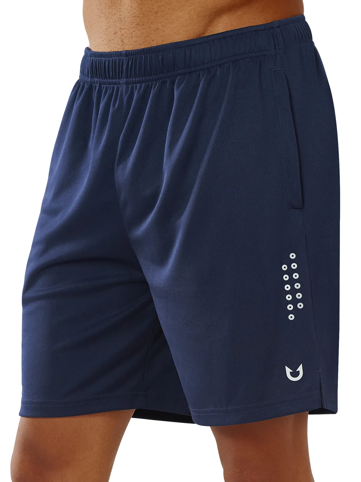 Non Slip Inner Grip Men's 7-inch Mesh Tennis Sweat Shorts with Pockets Elasticated Waist