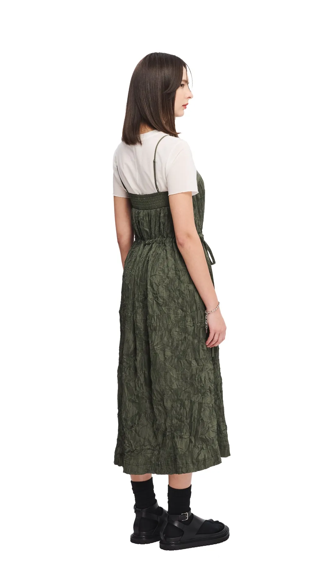 Crinkle Pleat Dress Love Core