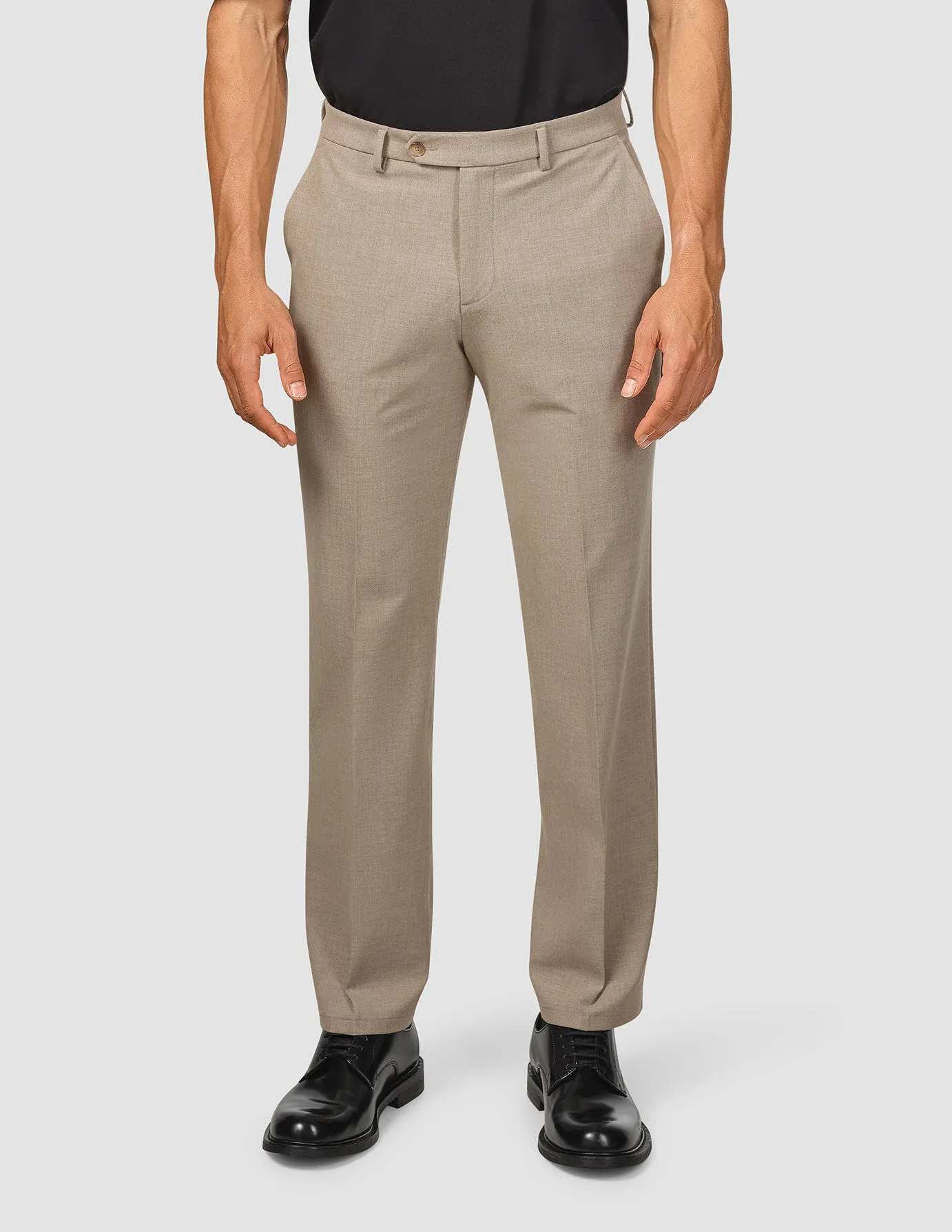 Essential Suit Pants Relaxed Fit Beige Melange Eco Friendly Dye
