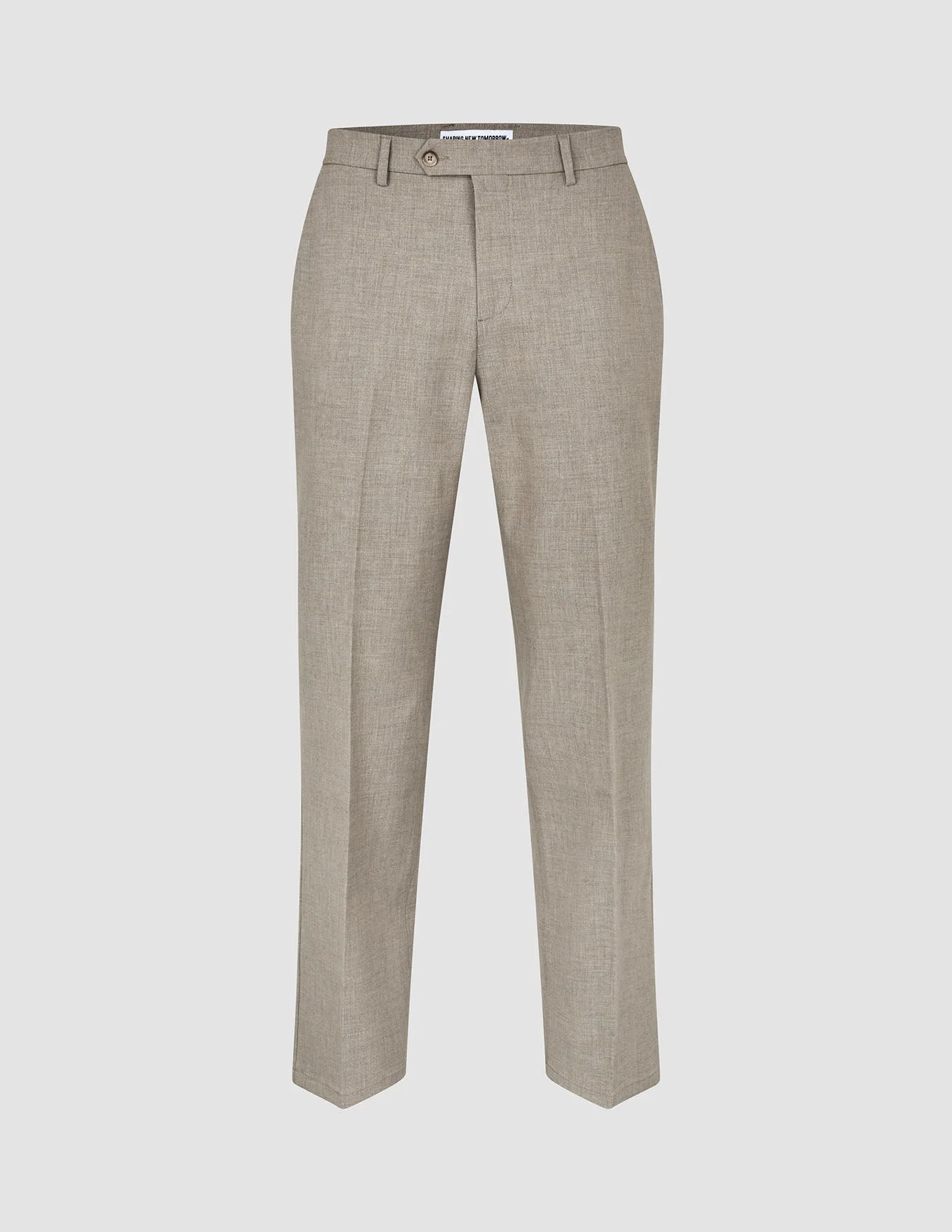 Essential Suit Pants Relaxed Fit Beige Melange Adaptable Fit Polished Look