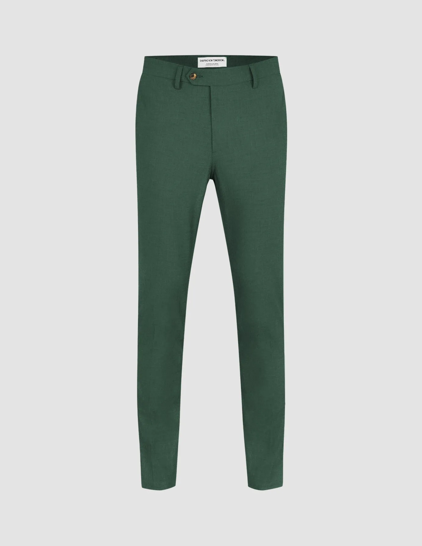 Essential Suit Pants Slim Pine Green Windproof coating