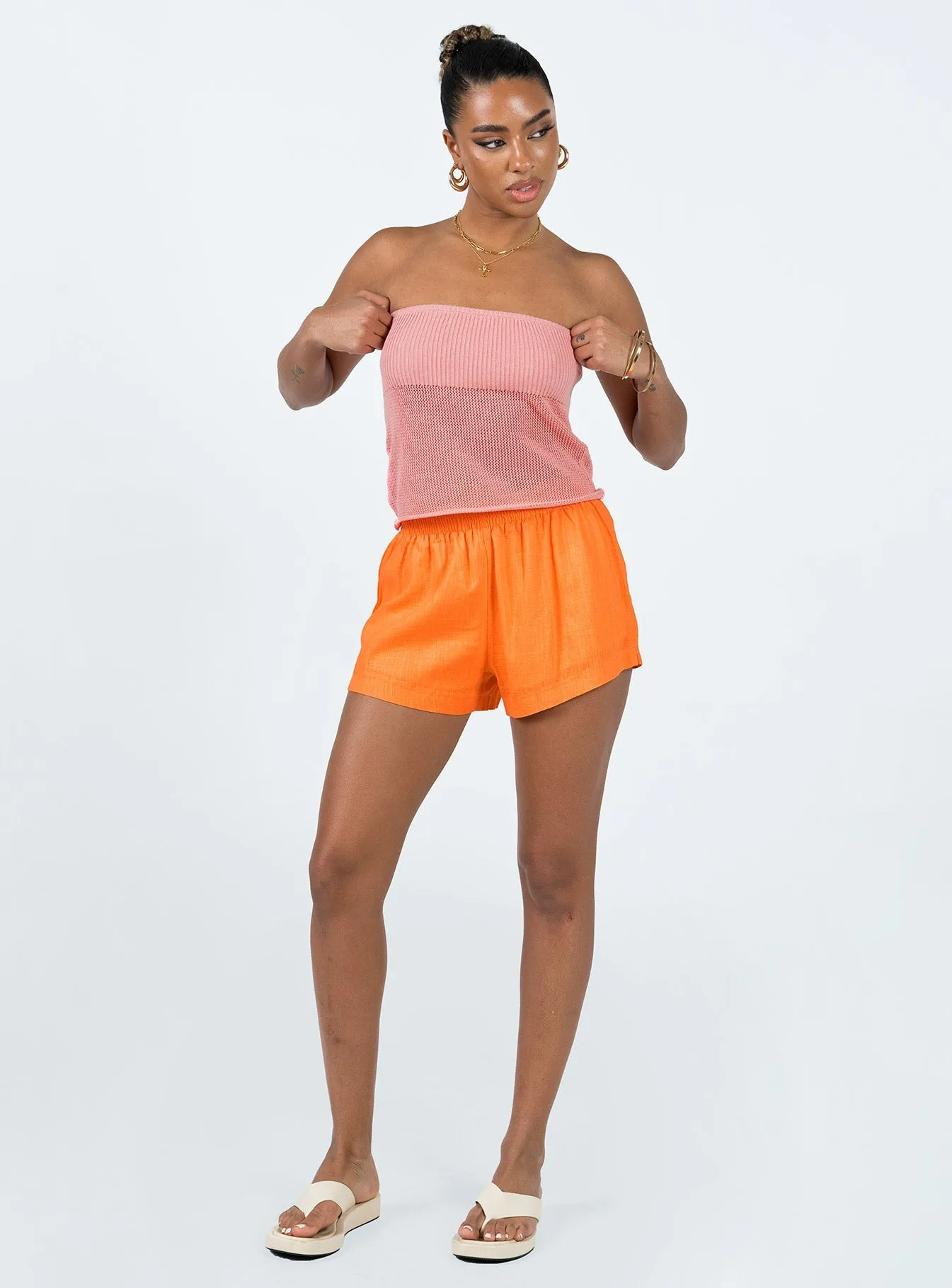 QuickDry Construction Beach House Shorts Orange