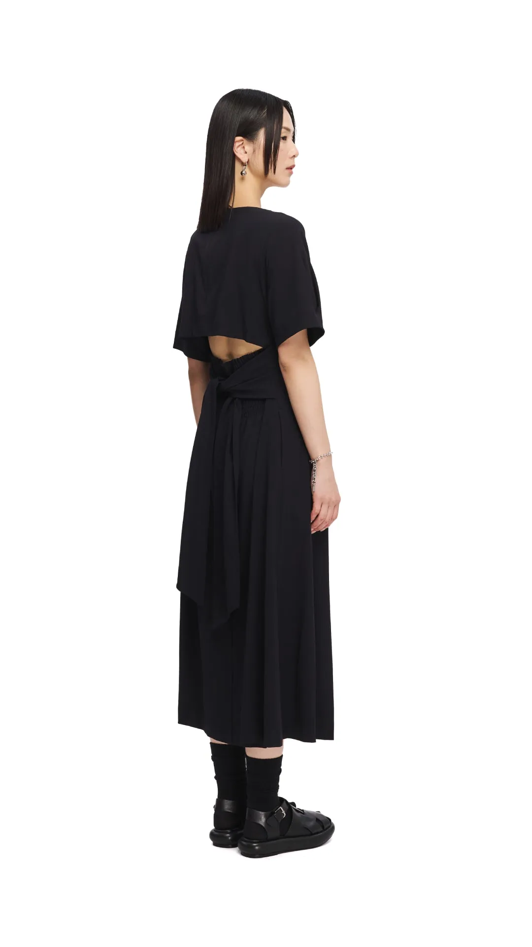 Back Ribbon Maxi Dress Sustain Glow