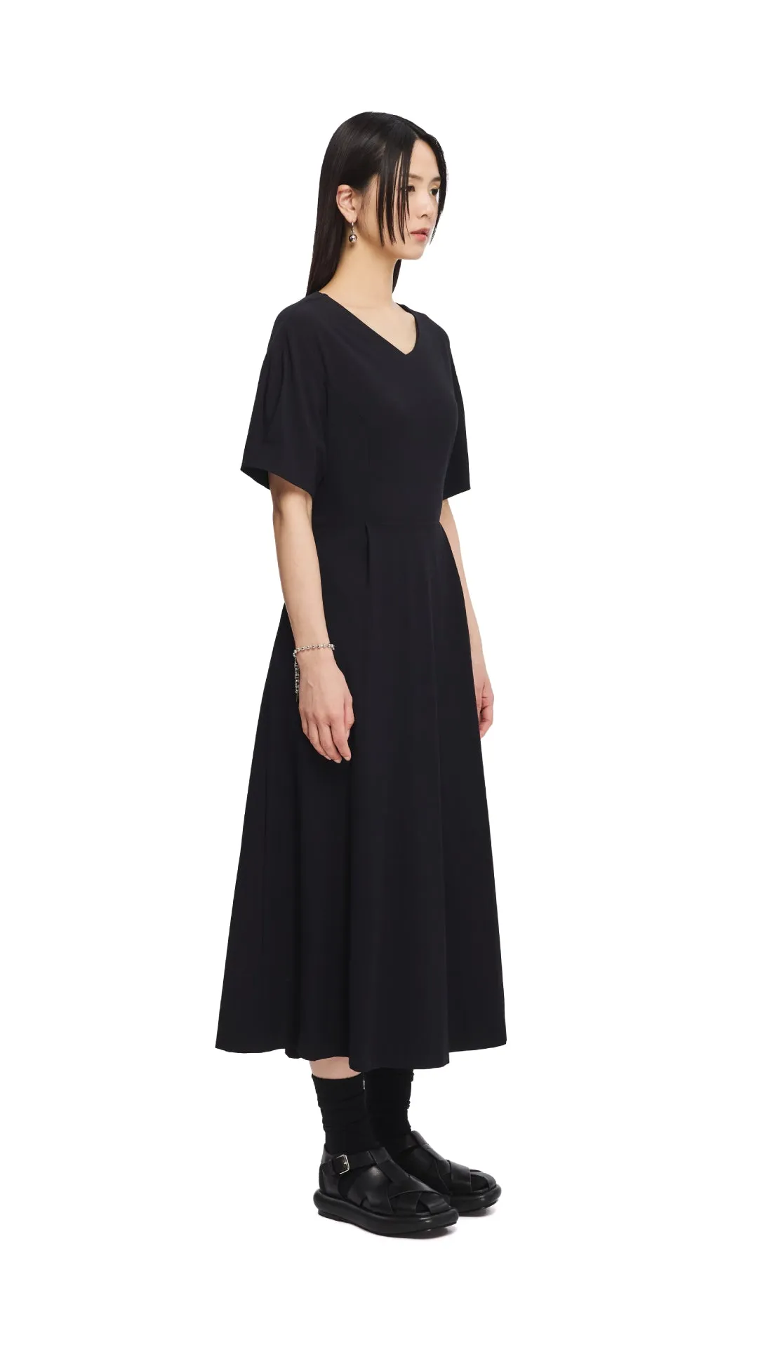 AntiPillingCloth Back Ribbon Maxi Dress