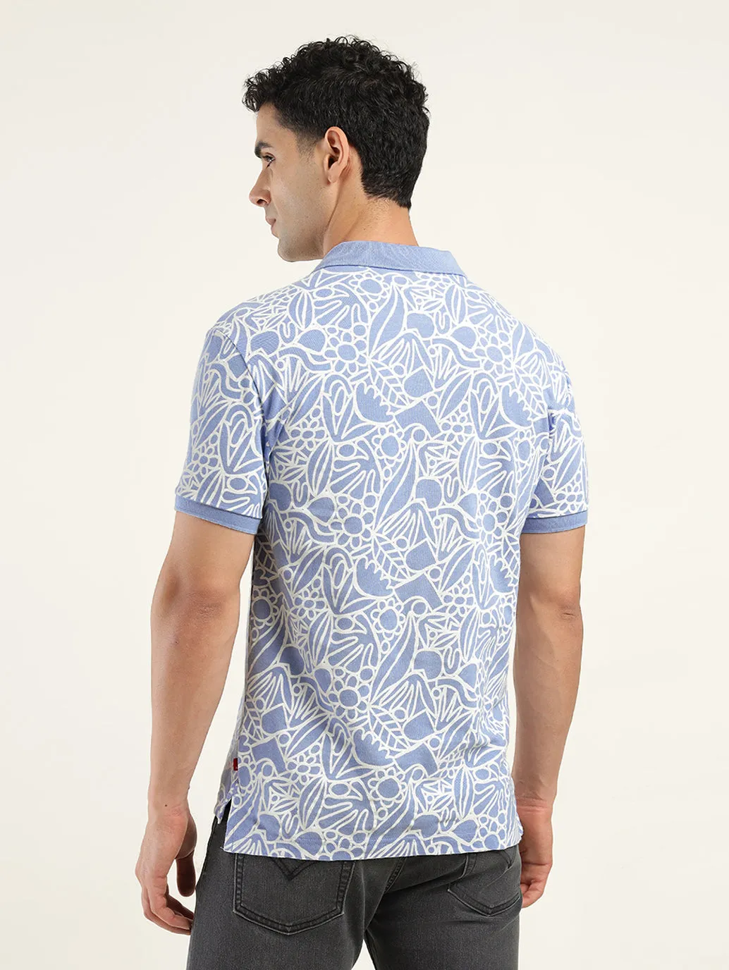 Men's Printed Polo T-shirt Quick-Dry Tech