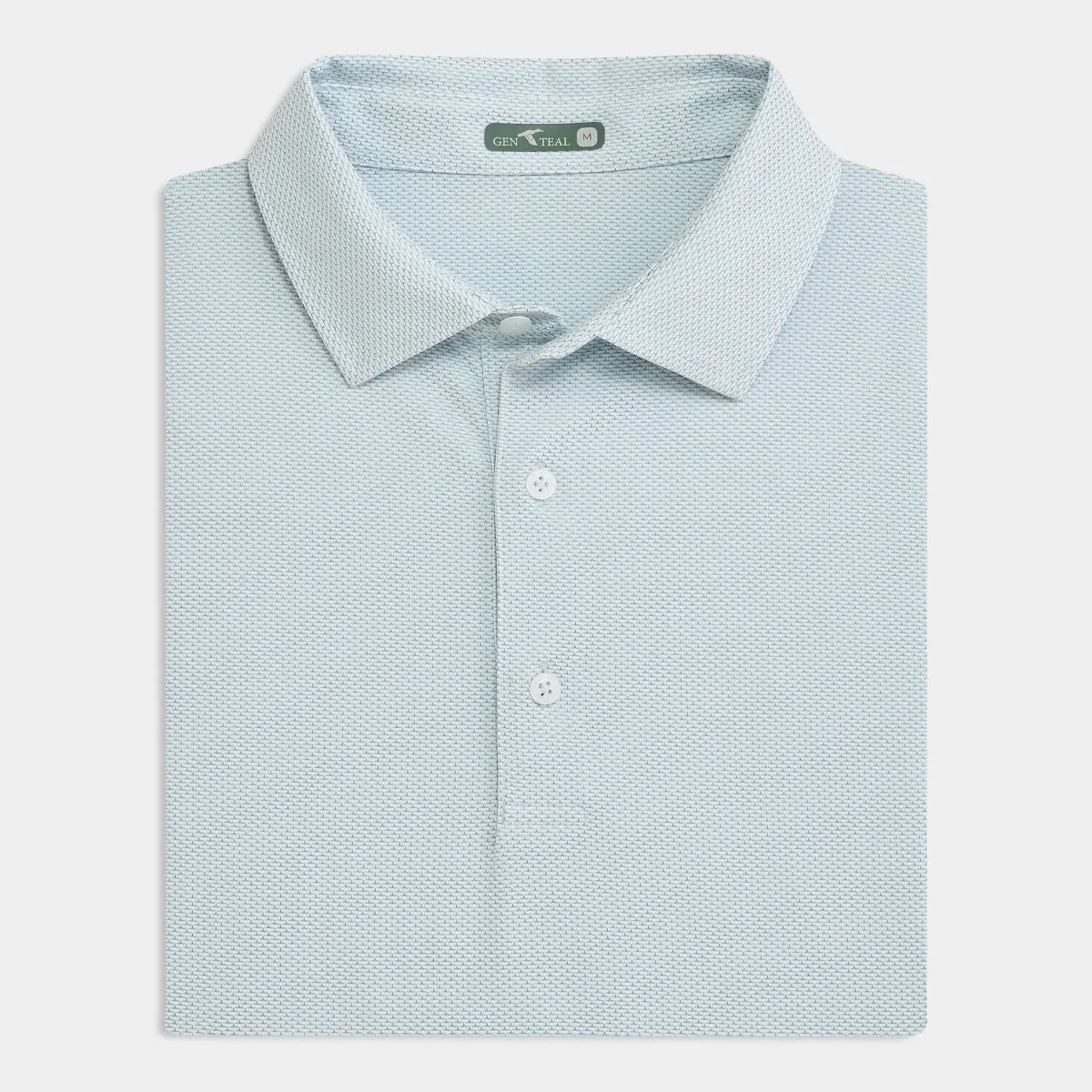 Brick Jacquard Polo PreShrunk Cotton Blend