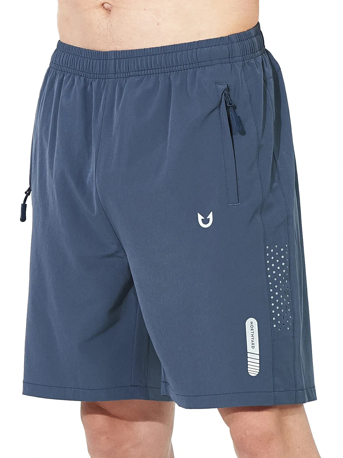 Men's Athletic Workout 7 Inch Gym Shorts with Zipper Pocket for Hiking baseball uniform Mood Match